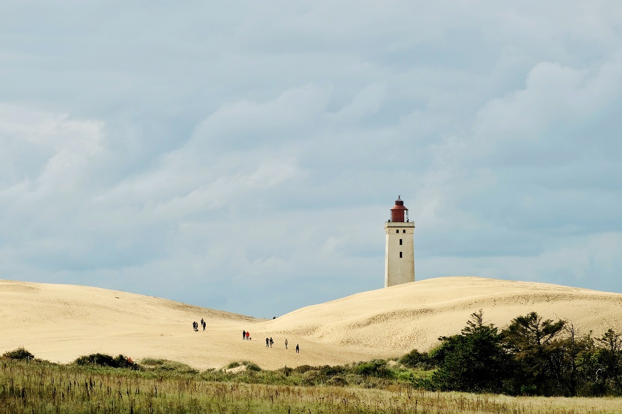 lighthouse, rubjerg knude lighthouse, denmark